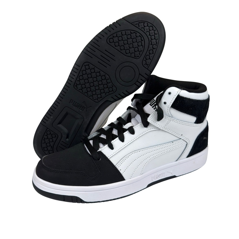 Puma Rebound Layup SL High Top Sneakers Mens 11.5 Black White 401216-01 NWOB